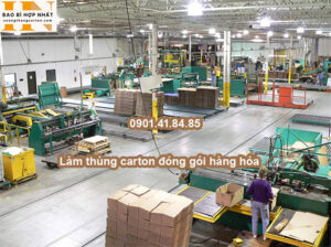 Làm thùng carton đóng gói hàng hóa