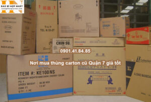 Nơi mua thùng carton cũ Quận 7 giá tốt