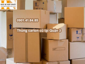 Thùng carton cũ tại Quận 3