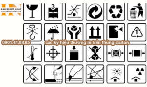 các ký hiệu thường in trên thùng carton