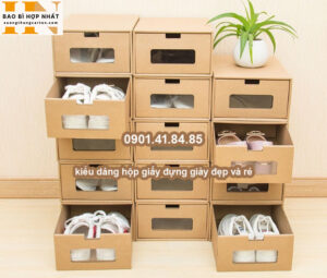 kiểu dáng hộp giấy đựng giày đẹp và rẻ