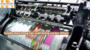 truyền mực trong sản xuất thùng carton Offset