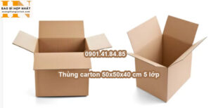 Thùng carton 50x50x40 cm 5 lớp