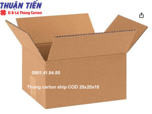 Thùng carton ship COD 25x20x15