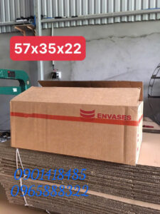 Thùng carton cũ 3 lớp 57x35x22