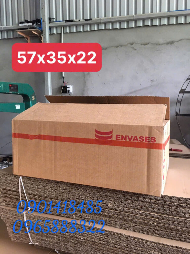 Thùng carton cũ 3 lớp 57x35x22 1 Thùng carton cũ 3 lớp 57x35x22