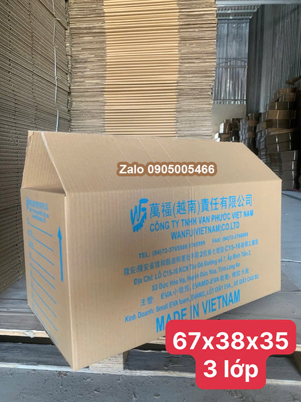 Thùng carton cũ 3 lớp 67x38x35 Thùng carton cũ 3 lớp 67x38x35