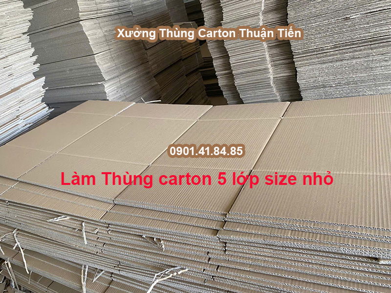 Làm Thùng carton 5 lớp size nhỏ Làm Thùng carton 5 lớp size nhỏ